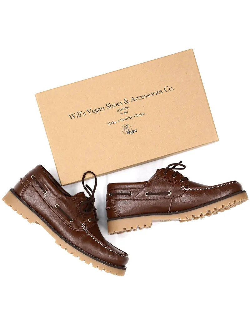 Will's Vegan Store Will's Vegan Store Herren vegan Bootsschuhe Braun, Braun, – Produktbild 2 von 2