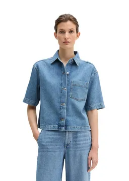 Marc O'Polo Marc O'Polo Jeansbluse aus Lyocell-Leinen-Baumwolle-Mix – Produktbild 1 von 1