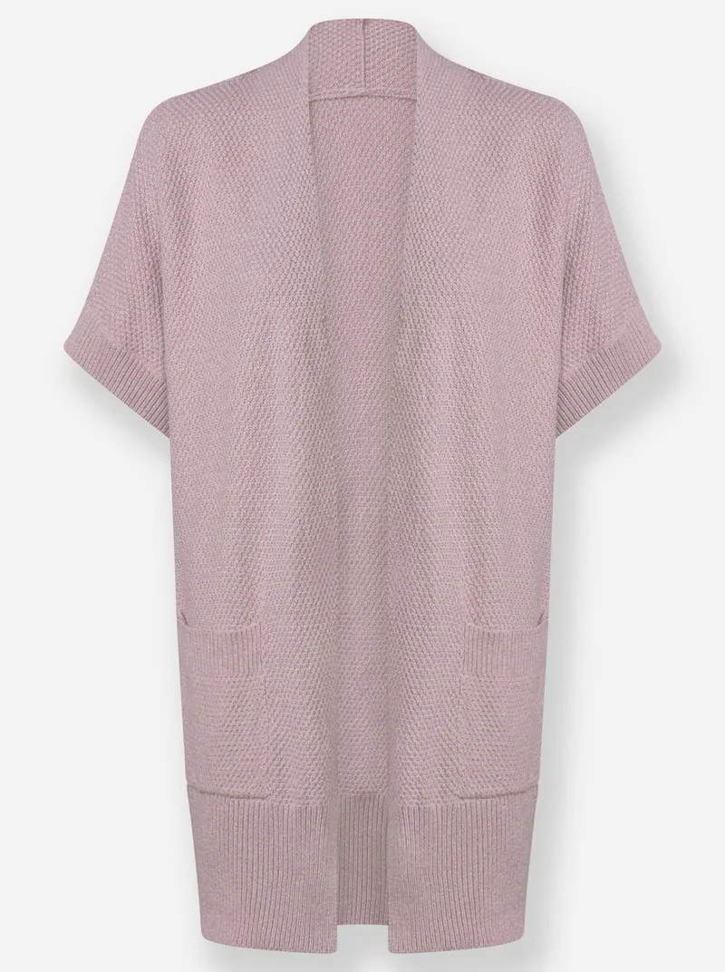 Witt Longstrickjacke, Mauve-meliert, – Produktbild 1 von 2