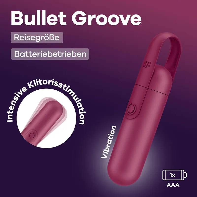 Satisfyer Satisfyer Bullet Groove - Batteriebetrieben, 10 cm, Rot, – Produktbild 1 von 1