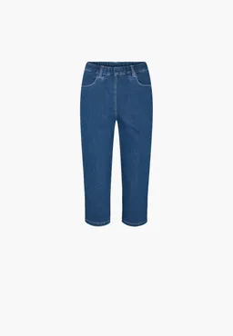 LAURIE LAURIE Damen vegan Jeans Capri Kelly Regular Blue Denim – Produktbild 1 von 1