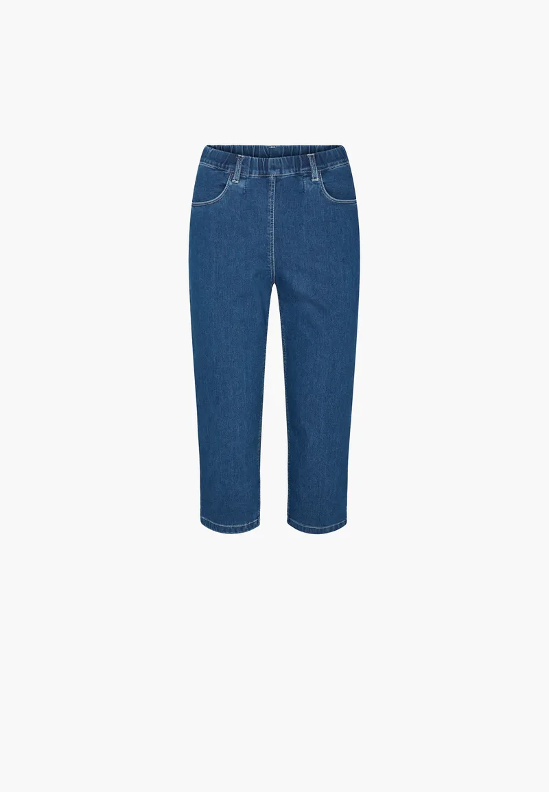 LAURIE LAURIE Damen vegan Jeans Capri Kelly Regular Blue Denim, Dunkelblau, – Produktbild 1 von 2
