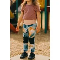 Babbily Babbily Mitwachs-Leggings Kinder Bio GOTS - Komfortbund, verstärkte Knie - Kunterbunt – Produktbild 1 von 1