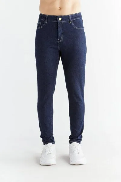 Evermind Evermind M's Skinny Fit-MD1014, Dark slate blue, – Produktbild 2 von 4