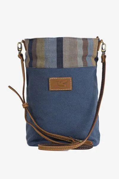 Dragolina Dragolina Umhängetasche Willow mit Webstoff der Pwo Karen, Jeansblau (blau), – Produktbild 4 von 4