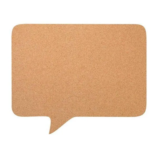 Kork-Deko Kork-Deko Sprechblase (eckig) als Pinnwand aus Kork XXL ca. 55x55 cm – Produktbild 1 von 2