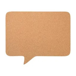 Kork-Deko Kork-Deko Sprechblase (eckig) als Pinnwand aus Kork XXL ca. 55x55 cm – Produktbild 1 von 1