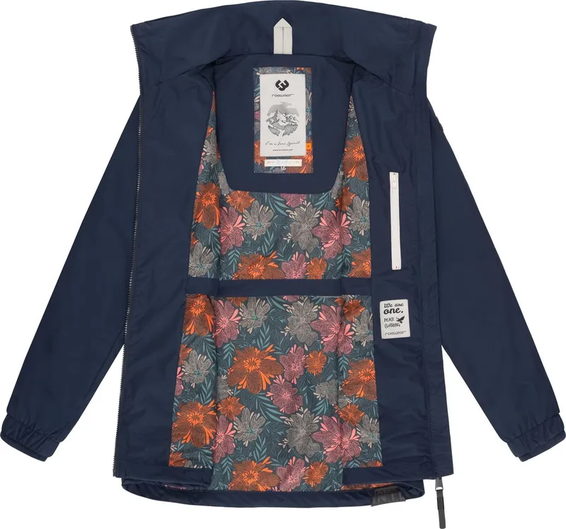 ragwear ragwear Outdoorjacke Tacy wasserdichte Damen Übergangsjacke mit hohem Kragen, Blau, – Produktbild 1 von 5