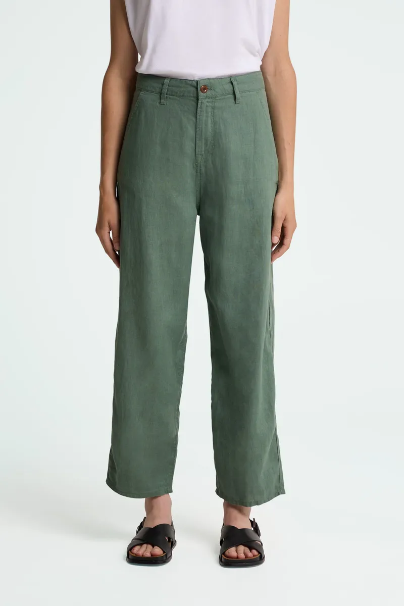 Kings Of Indigo Kings Of Indigo Damen vegan Hose Leila Dunkles Waldgrün, Grün, – Produktbild 1 von 1