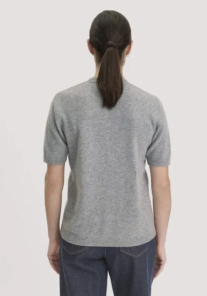 hessnatur hessnatur Pullover Relaxed aus Bio-Schurwolle mit Cashmere, Grau, – Produktbild 2 von 4