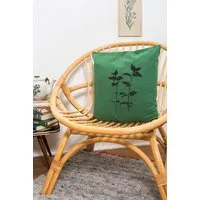 Hirschkind Hirschkind Bio-Kissenbezug 'Brennnessel' grün mit schwarzem Druck 40*40 cm – Produktbild 1 von 1