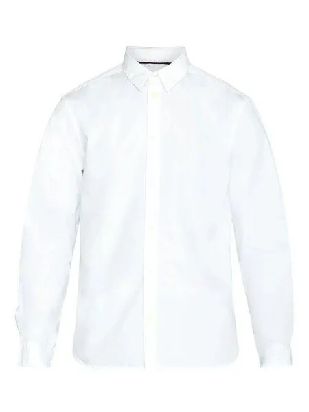 KnowledgeCotton Apparel KnowledgeCotton Apparel Hemd - ALF regular crispy cotton shirt - aus Bio-Baumwolle, Weiß (bright white), – Produktbild 4 von 4