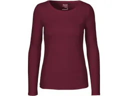 Neutral Neutral Bio-Damen-Langarmshirt mit Rundhalsaussschnitt bordeaux, Gr. S – Produktbild 1 von 1