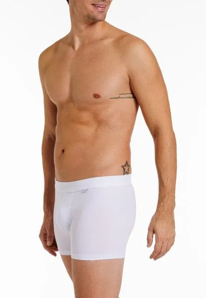 Haasis Bodywear Haasis Bodywear Herren Pants, ohne Eingriff, Weichgummibund, 2er Pack, GOTS zertifiziert, Weiß, – Produktbild 3 von 4