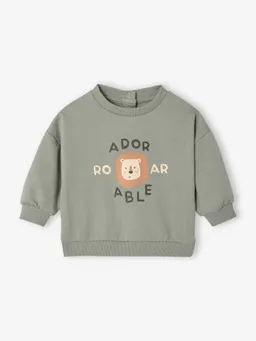 Vertbaudet Baby Sweatshirt mit Motiv vorn BASIC salbei – Produktbild 1 von 1