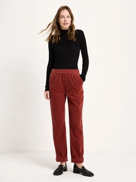 LANIUS LANIUS Kord-Hose mit Gummizug, Red mahagony, – Produktbild 2 von 4