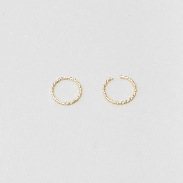 fejn jewelry fejn jewelry Ohrringe 'tiny twisted mini hoops' im gedrehtem Look, Gold, – Produktbild 1 von 2