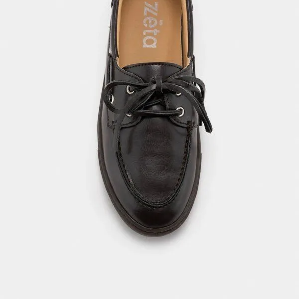Zèta Zèta Lagos Schoko-Lederimitat, Schwarz, – Produktbild 2 von 4