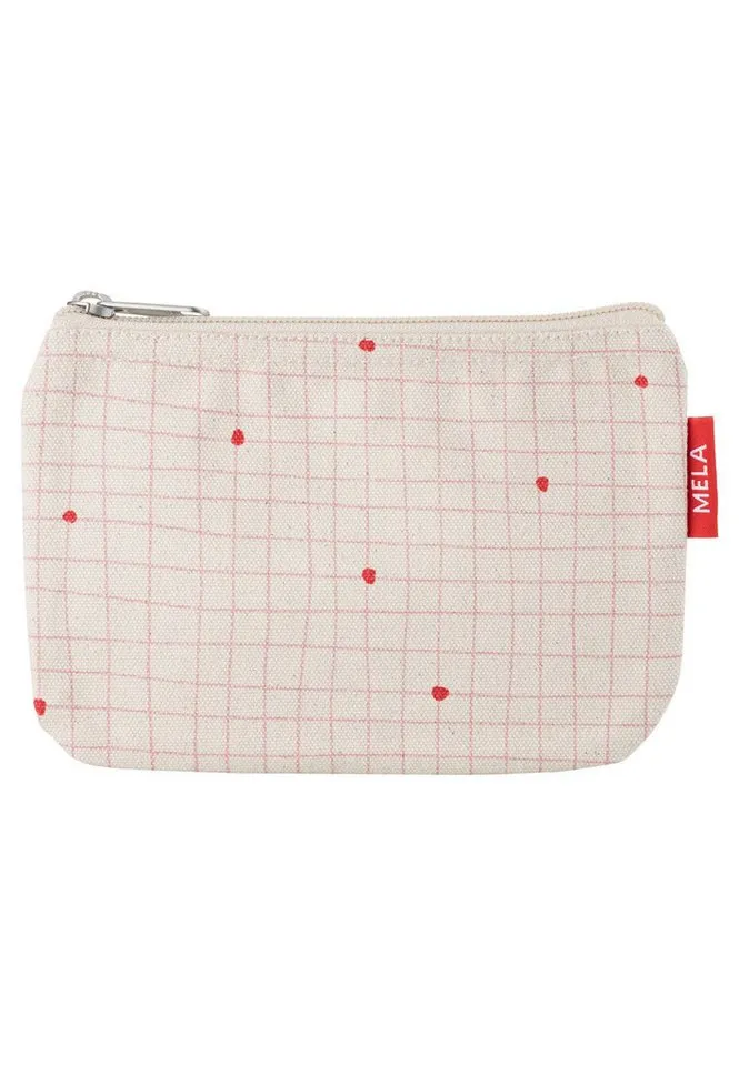 MELA MELA Kosmetiktasche Kleine Kosmetiktasche, Greige / candy grid print, – Produktbild 2 von 3