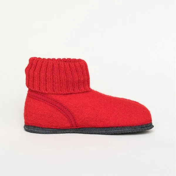 Kitz-Pichler Kitz-Pichler Hüttenschuh Ötz - Hausschuh für Damen & Herren aus 100% Schurwolle, Mittel-rot, – Produktbild 4 von 4