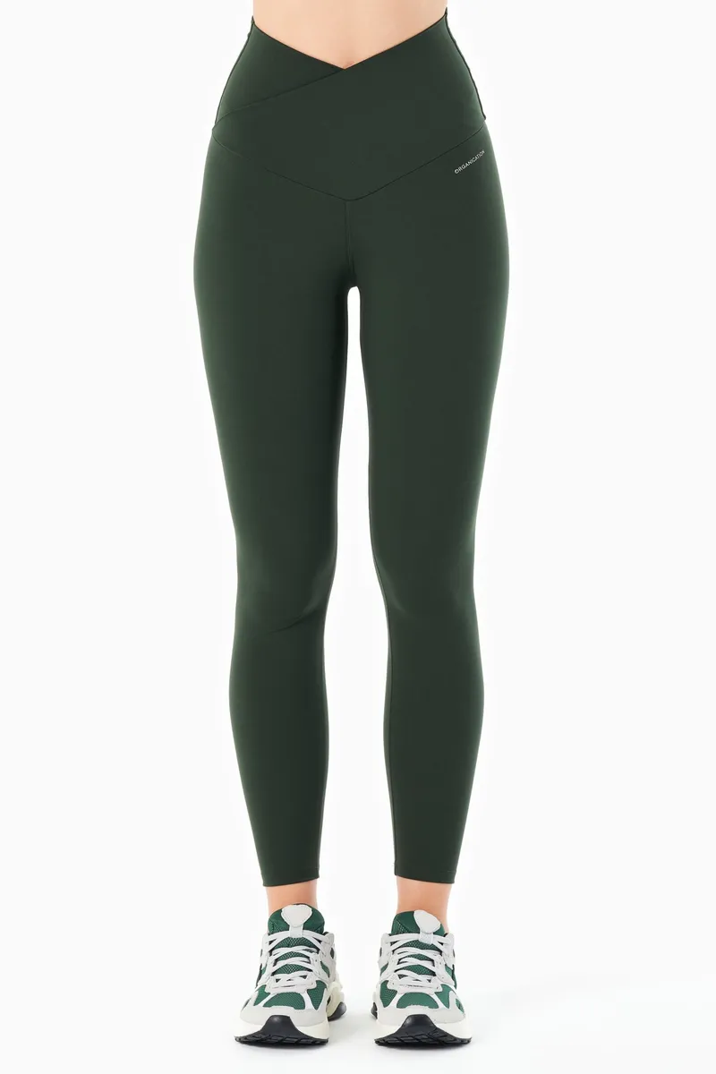 ORGANICATION ORGANICATION Damen vegan Leggings Hohe Taille Libby Amazonas Grün, Dunkelgrün, – Produktbild 2 von 2