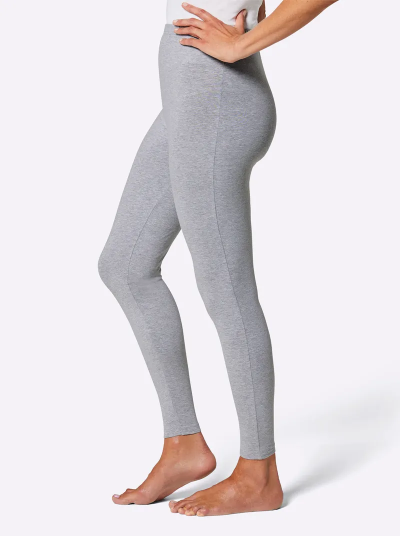 feel good Leggings grau-meliert, Grau-meliert, – Produktbild 3 von 3