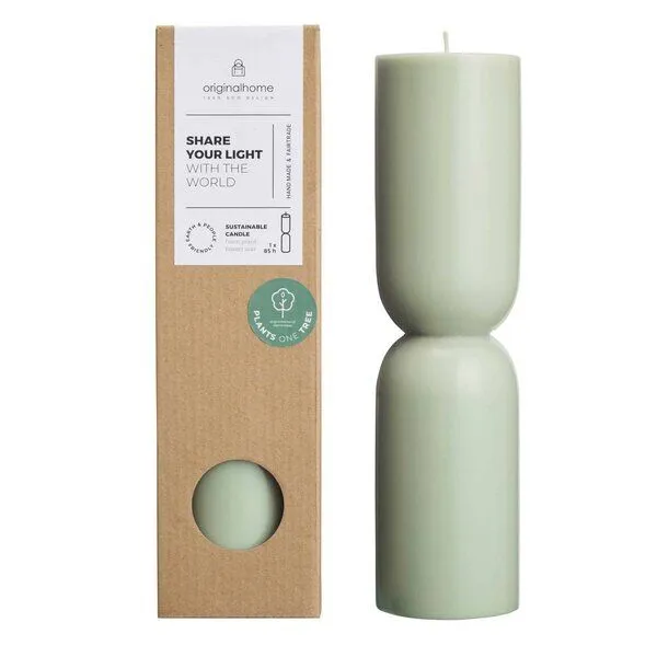 Originalhome Originalhome Nachhaltiges Kerzengeschenk: Handgegossene vegane Designkerze - Organic L,, Grün, – Produktbild 1 von 2