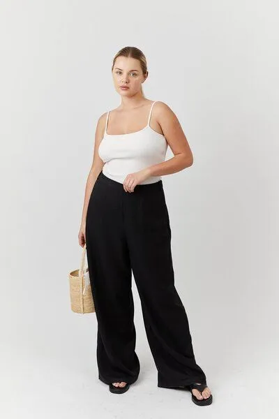 The Slow Label The Slow Label Hochwertiges Tank Top aus festem Baumwollstoff, Ecru, – Produktbild 4 von 4