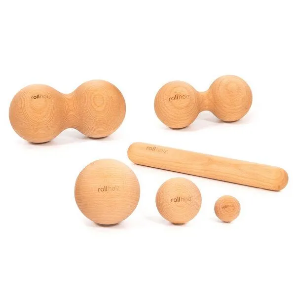 rollholz rollholz SET klein (6-teilig) - das Faszien- und Massageset aus Holz – Produktbild 3 von 7