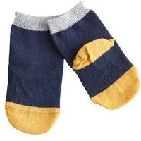Leela Cotton Leela Cotton Baby/Kinder Socken aus 98% Bio-Baumwolle, Dunkelblau/senfgelb/grau, – Produktbild 1 von 1