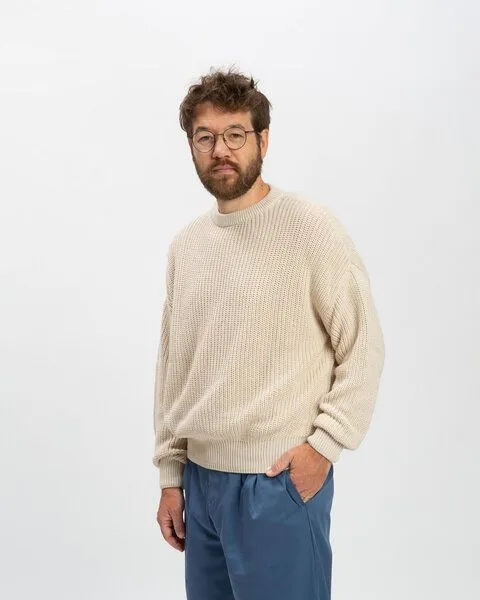 MATONA Matona Grob gestrickter Pullover für Männer / Knitted Sweater, Sand, – Produktbild 1 von 4