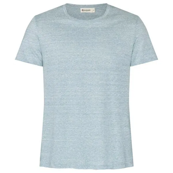 Kaipara - Merino Sportswear Kaipara - Merino Sportswear URBAN Wolle-Leinen Shirt Herren Kurzarm Regular 140WL, Dustyblue melange, – Produktbild 1 von 2