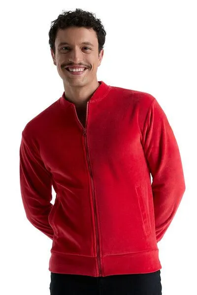 Leela Cotton Leela Cotton Unisex Jacke, Ziegelrot, – Produktbild 2 von 4