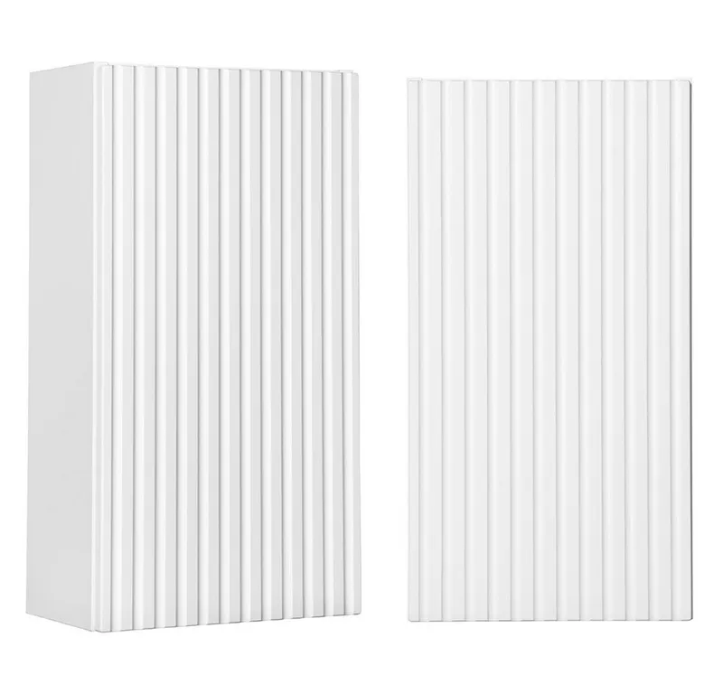Lomadox Hängeschrank NEWPORT-56-WHITE Wandschrank Badschrank, weiß, gerillte Front, ca. 30/57/19cm, Weiß, – Produktbild 4 von 5
