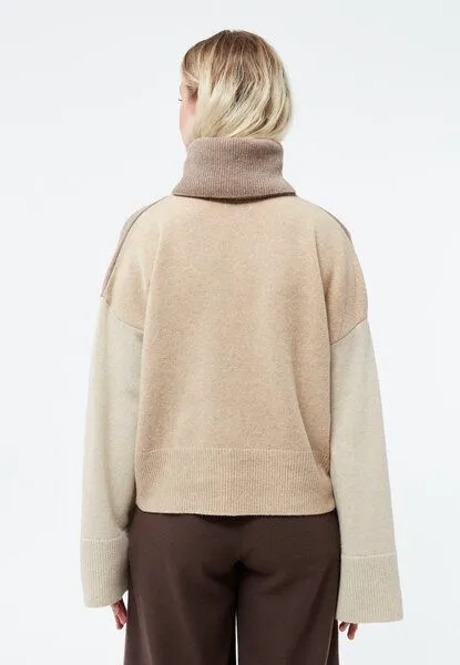 Givn Berlin Givn Berlin Rollkragenpullover GBLea, Light beige/beige/light brown, – Produktbild 2 von 4