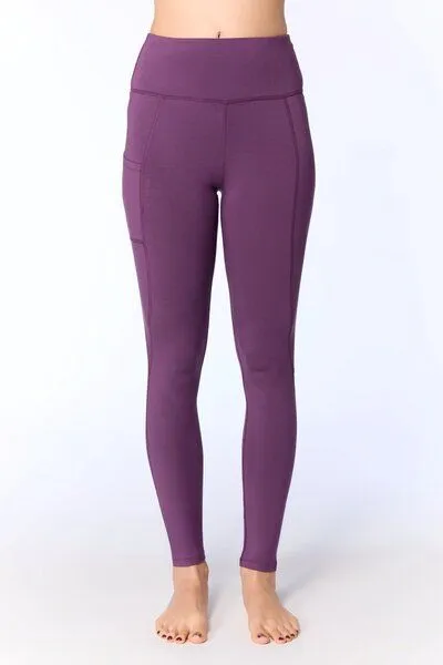 True North True North Damen Sport Leggings aus TENCEL Modal mit Taschen – Yoga & Fitness Leggings T1306, Weinbeere, – Produktbild 1 von 4