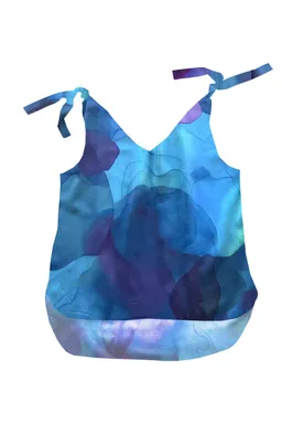 WiDDA WiDDA Damen vegan Top Slip Bowie Dark Clouds Blau – Produktbild 1 von 1