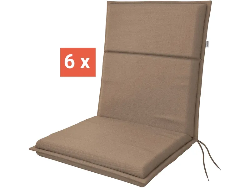 Doppler doppler Auflage "LIFE" für Niederlehner, 6er-Pack, 100x48x4 cm, Polyester, mokka – Produktbild 1 von 1
