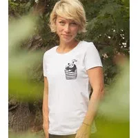 päfjes Pingzi Panda - Brust Motiv - päfjes Fair Wear Frauen T-Shirt - White – Produktbild 1 von 1