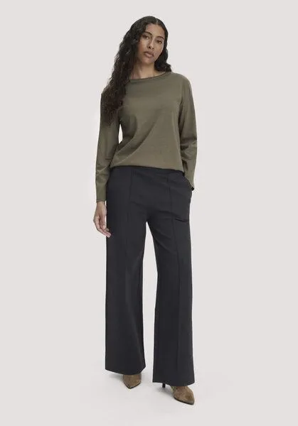 hessnatur hessnatur Hose Wide Leg Relaxed aus Bio-Baumwolle, Schwarz, – Produktbild 1 von 3