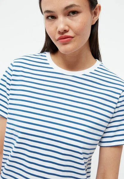 Givn Berlin Givn Berlin Gestreiftes T-Shirt GBJULIA aus Bio-Baumwolle, Blazing blue / white (stripes), – Produktbild 3 von 4
