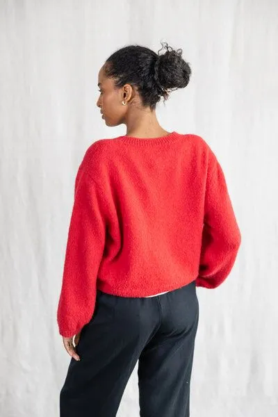 Jyoti - Fair Works Jyoti - Fair Works Baby-Alpaka Strickcardigan Sullana, Koralle, – Produktbild 4 von 4