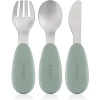 reer Reer Silikon-Edelstahl Besteck 3-teilig Gabel, Löffel, Messer – Produktbild 1 von 1