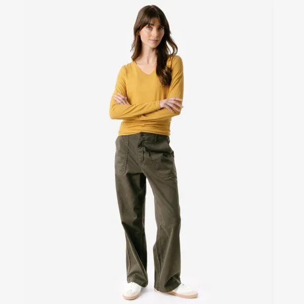 Living Crafts Living Crafts Langarm-Shirt - TARANA, Honey (gelb), – Produktbild 2 von 4