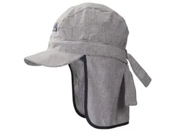 Pickapooh Pickapooh Baby und Kinder Sommerhut mit Nackenschutz grau-gestreift Gr.52 – Produktbild 1 von 1