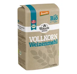 Bauck Mühle Mehl Vollkorn - Weizenmehl 1kg – Produktbild 1 von 1