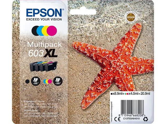 Epson Epson 4er Set Tintenpatronen 603XL schwarz, cyan, magenta, gelb – Produktbild 3 von 3