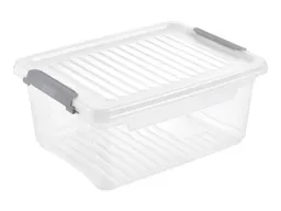 Keeeper Keeeper Clip-Aufbewahrungsbox "Leonie" 37,5 x 28,5 x 16 cm, 11,4 l, natural transparent – Produktbild 1 von 1