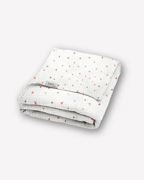 Hutch&Putch Hutch&Putch Musselin Sommerdecke für warme Nächte - Abmaße 135x220 cm - aus 100% Bio-Baumwolle - Handmade in Germany, Little love, – Produktbild 1 von 2