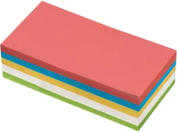 250 Blatt Moderatorenpapier Rechteck 10x20 (farbig sortiert) – Produktbild 1 von 1